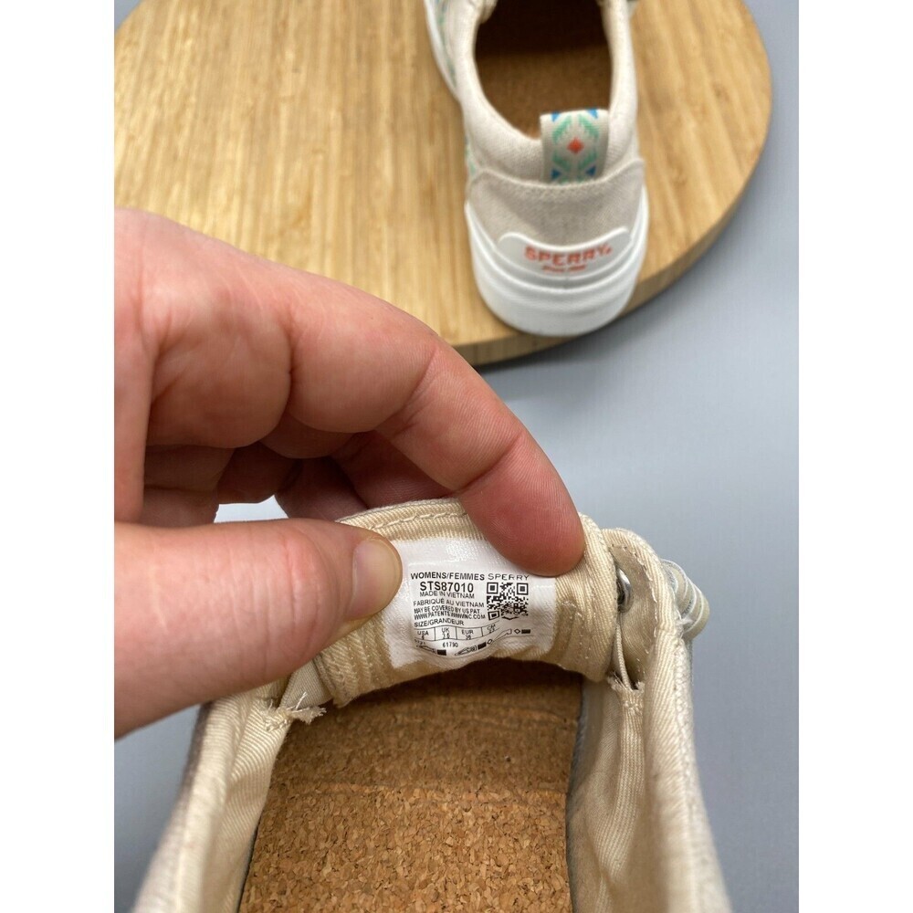 SPERRY Shoes Beige Casual Sneakers Southwestern Aztec STS87010 Womens Size 6 - Picture 11 of 12
